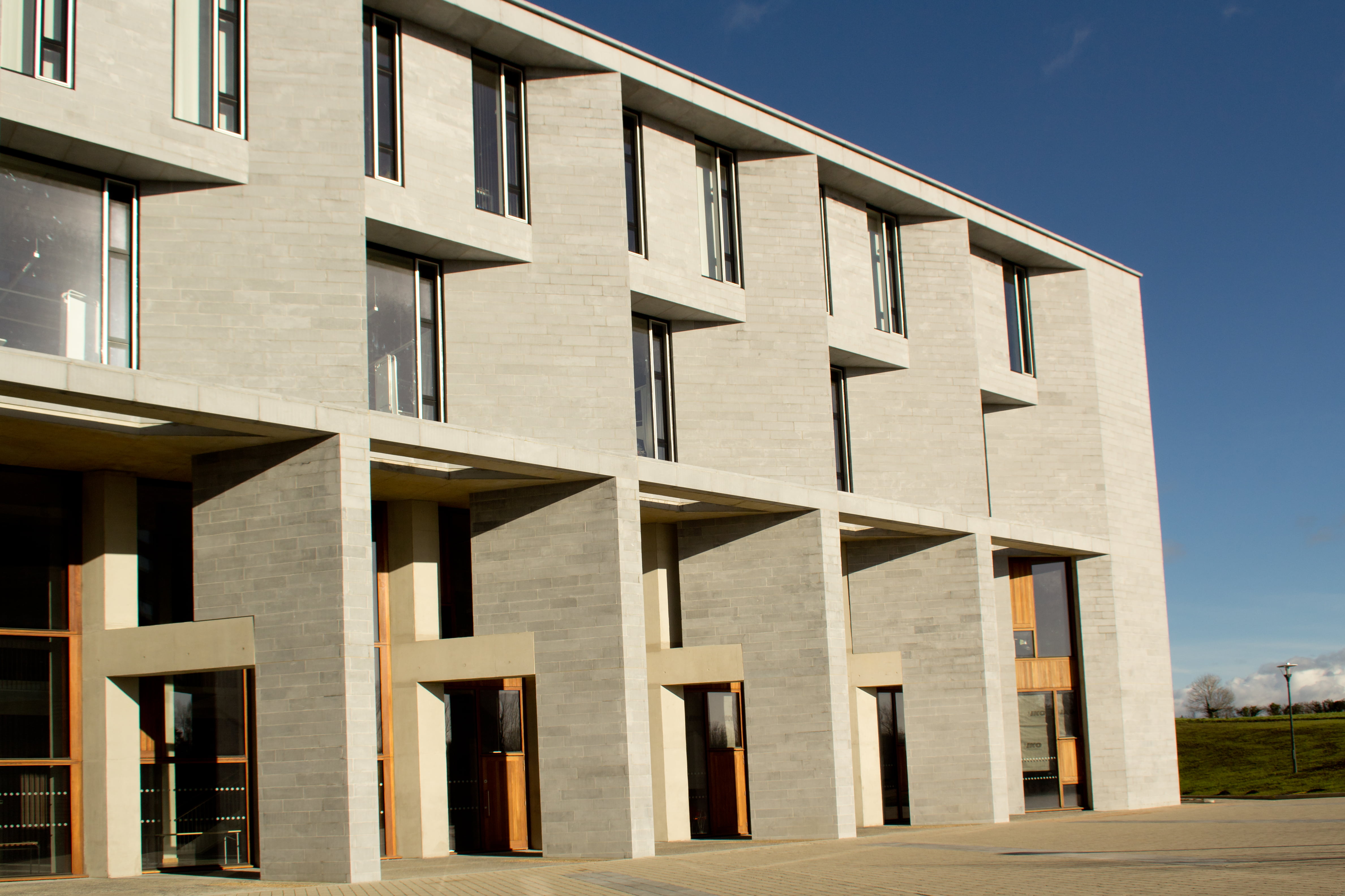 UL Medical School_03 Side view of student accommodation for medical school students of university of limerick.